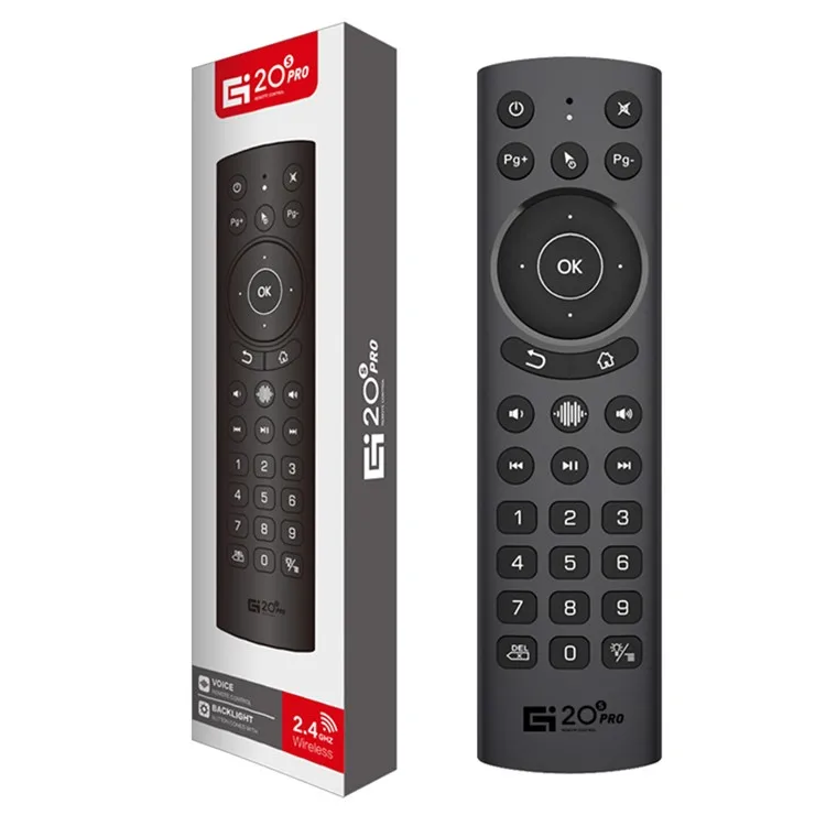 Factory Wholesale Backlit Voice IR Learning Remote Control for Smart TV Box