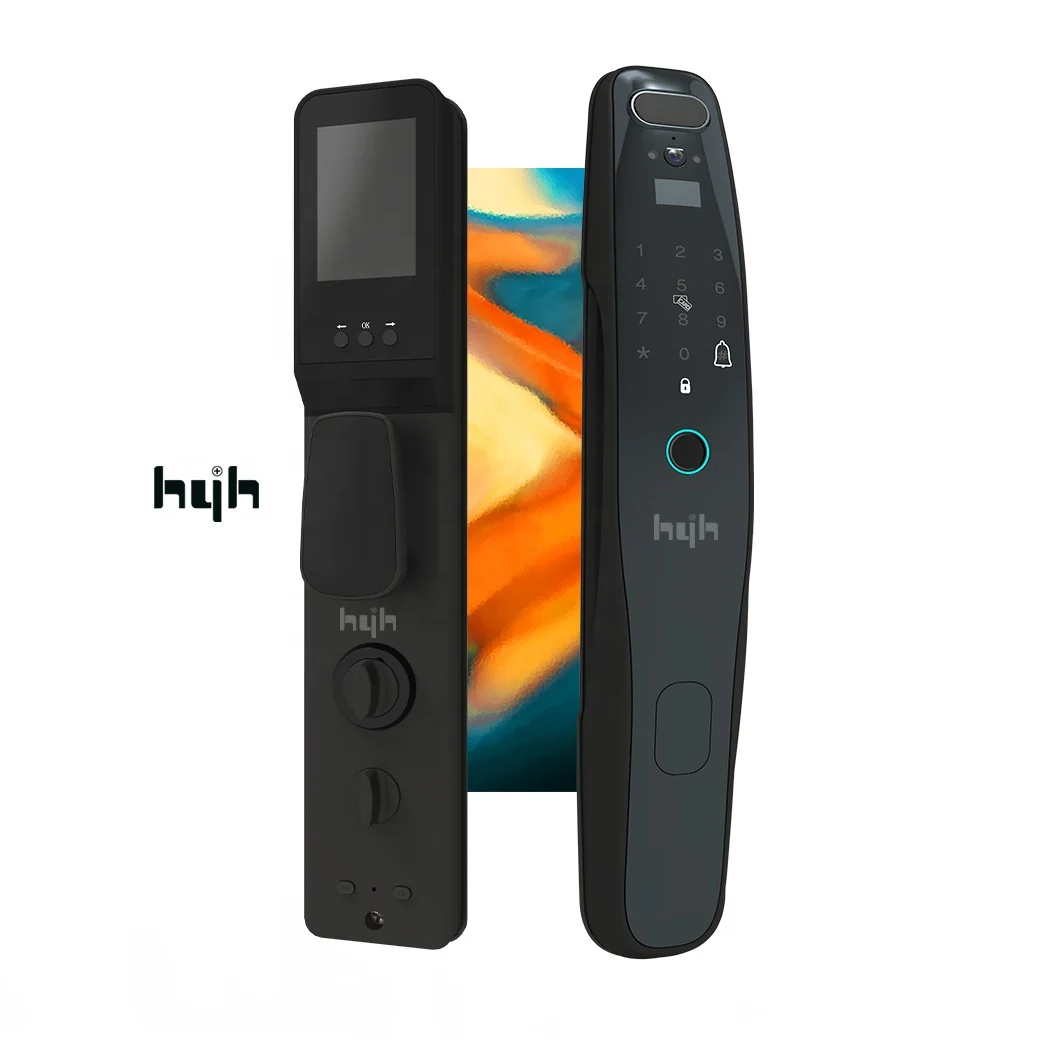 hyh Factory Cheapest Price Aluminium Tuya Wifi Fingerprint Password Card Key Smart Cat Eyes Door Lock