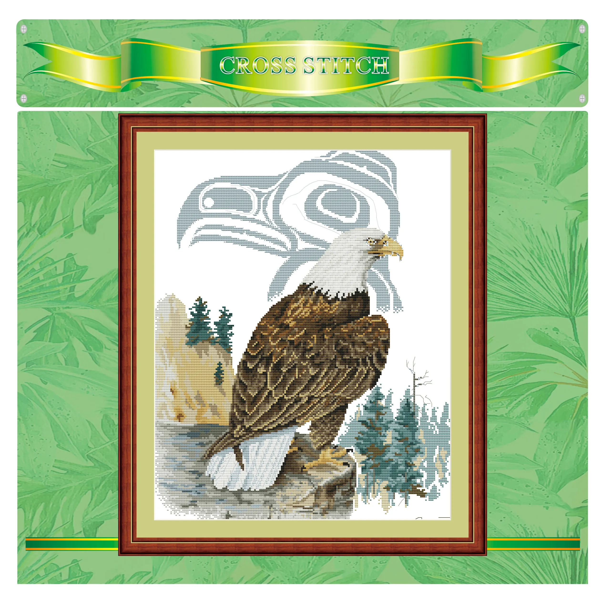 Wholesale Concise Style Cross Stitch Embroidery Set Flowers DIY Embroidery Kits stamped cross stitch printed