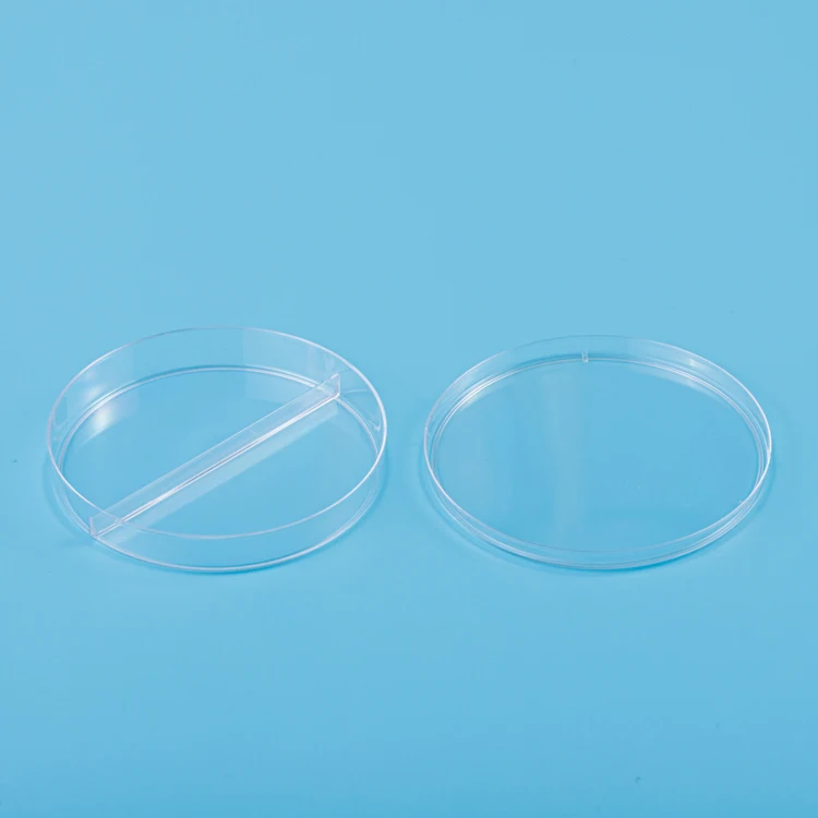 Disposable Laboratory Round or Square  PS 90mm Petri Dish for Bacterial Culture