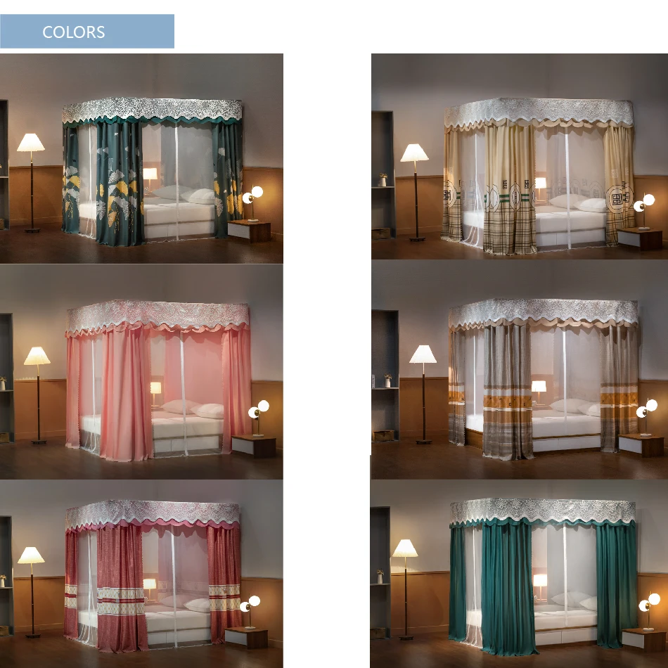 2022 New Shading Anti Mosquito Bed Curtain Zipper Mosquito Net Baby Home Use Bedding Set Breathable Mosquito Net