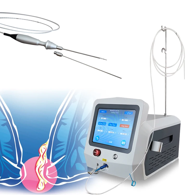 Triangel 980nm 1470nm diode laser anal hemorrhoids treating fistula therapy machine