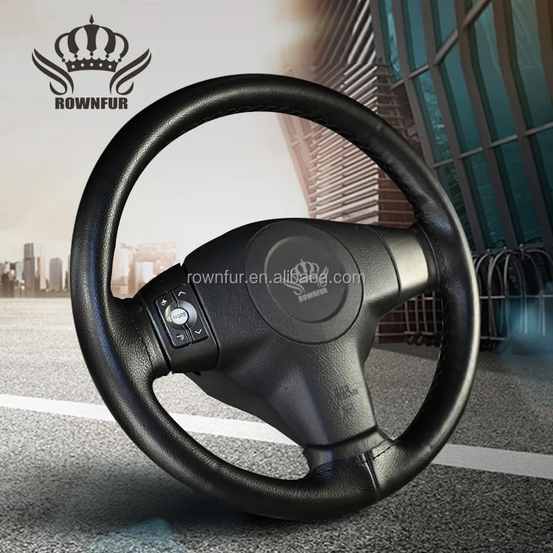 Car Accessories Universal Car Steering Wheel With Cowhide For BMW/Skoda/Tesla/SUV