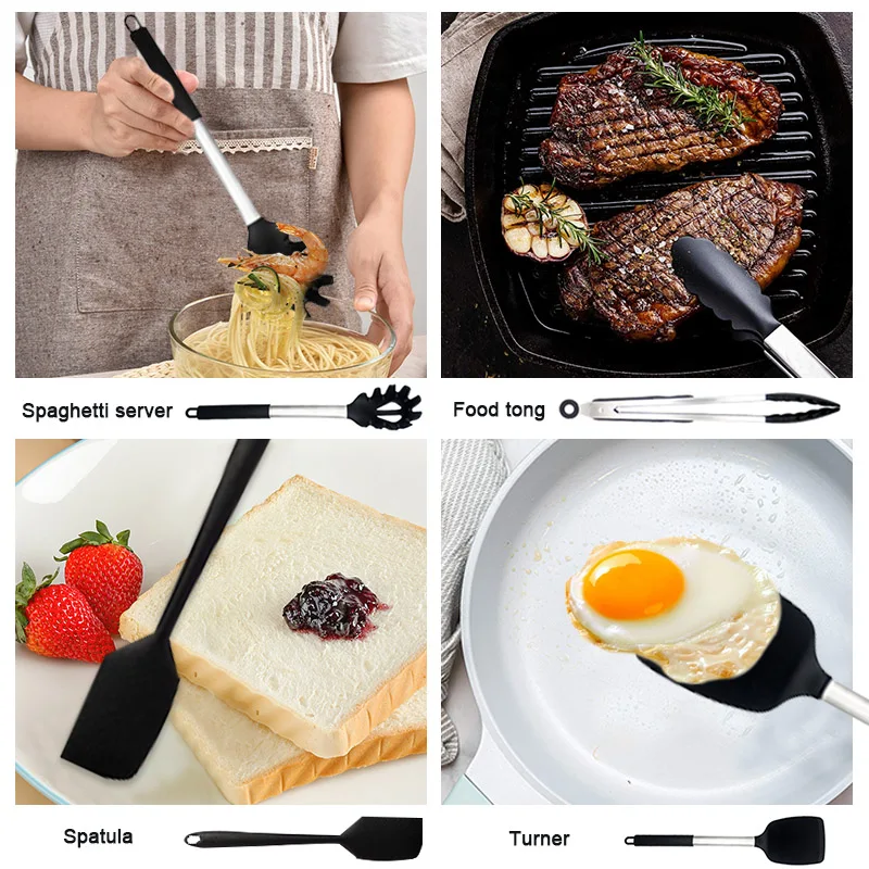 Wholesale15 Pcs Kitchen Utensil Set Cooking Accessories Cocina Utensils Kitchen Set Cooking With Stainless Steel Handle