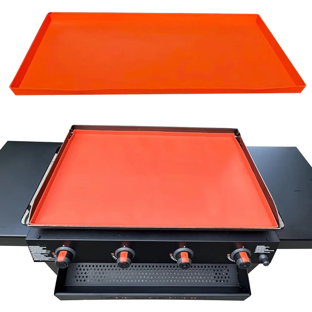 Food grade BBQ outdoor grillmatte grill protective mat 36inch silicone griddle mat cover for blackstone