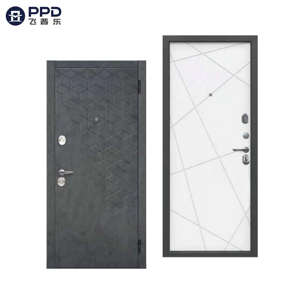 Widely Used Main Gate Iron Doors Special Residential Front Entry Door Various Pretty External Russian Steel Door with Multi-Lock