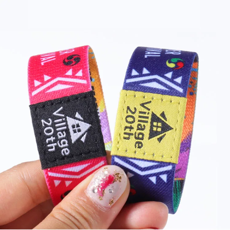 Custom Sublimation Design Elasticated Wrist Band Bracelet Material custom fabric bracelet wristband