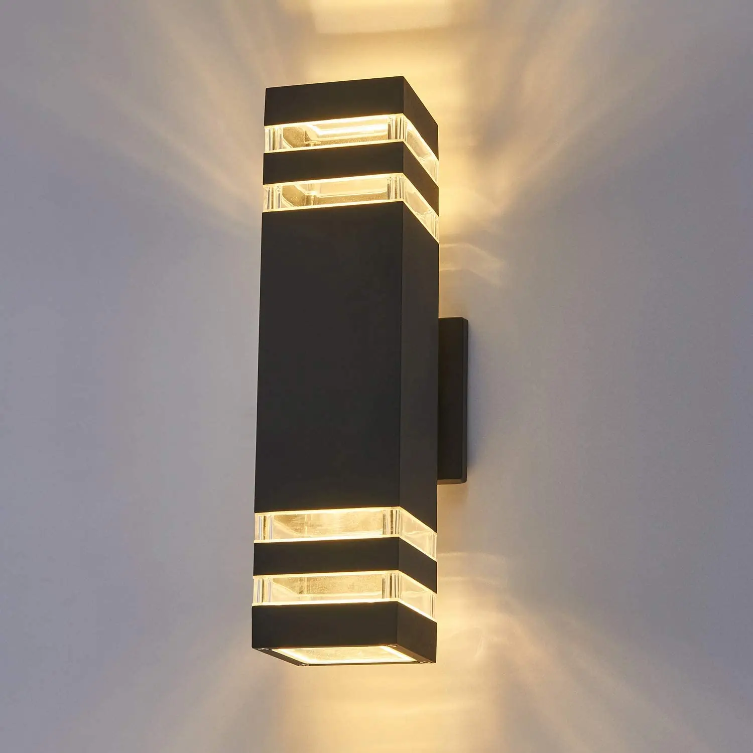 Modern security exterior house outside waterproof motion sensor up down led lamps outdoor light exterior wall lamp