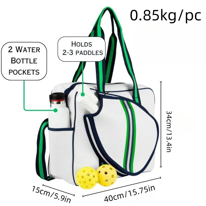 Custom Pickleball Shoulder Bag Court Neoprene Tennis Paddle Ball Sling With Zipper Pocket Racquet Bag Pickleball Bag for Women