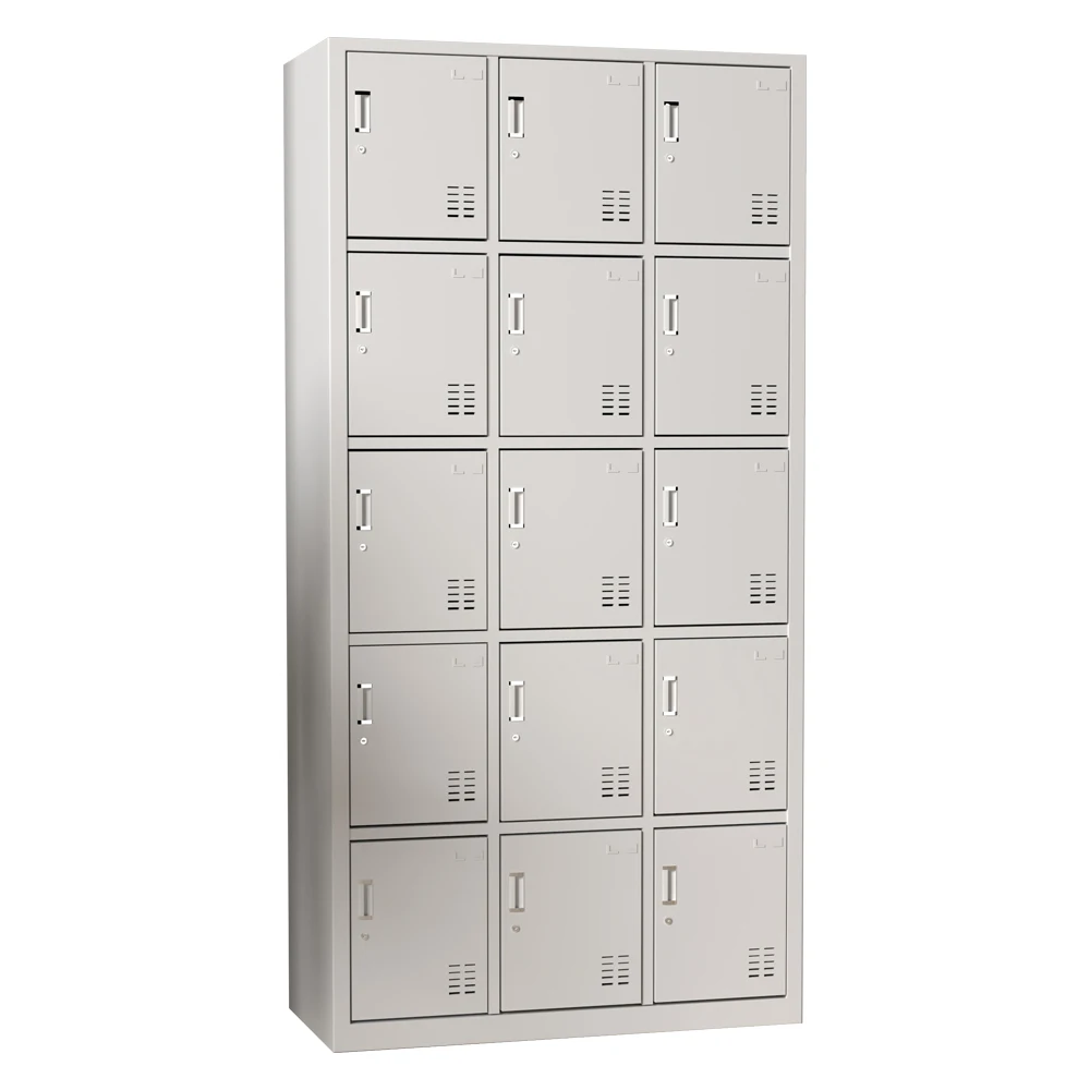 15 doors bookcase bookshelf filing cabinets metal  with lock knobs and handles tool storage cabinet