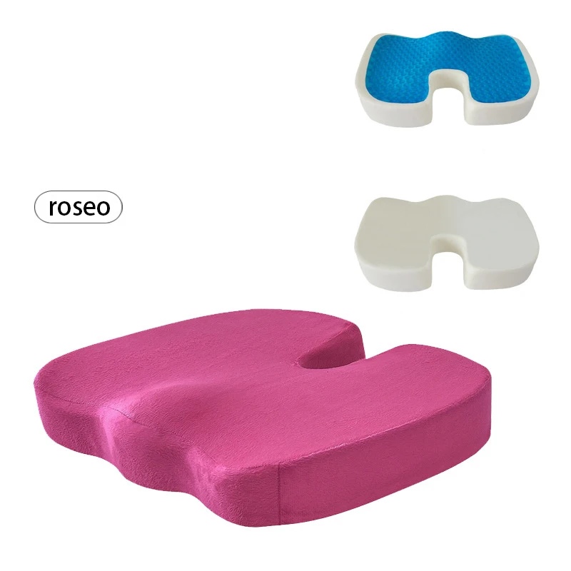 Silicone Gel Pillow Coccyx Orthopedic Gel-enhanced Comfort Foam Seat Cushion Gel Memory Foam Cool Elderly Seat Cushion