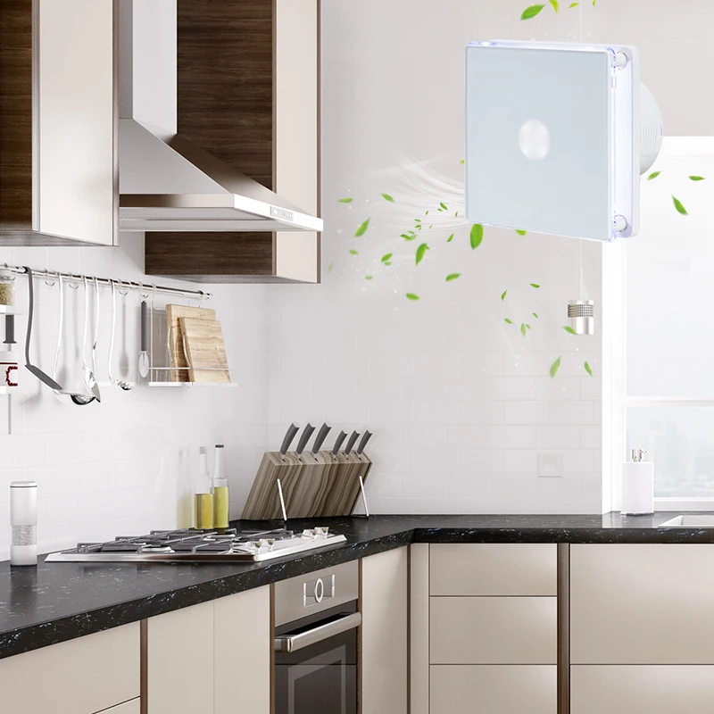 2023, Лидер продаж, 6 дюймов, вытяжной вентилятор для ванной комнаты, новый вытяжной вентилятор для курительной комнаты, светодиодный осветительный эффект во время активации, водонепроницаемый