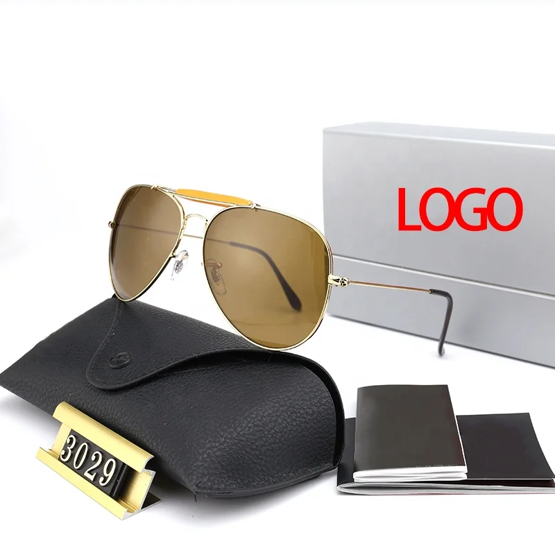 Classic Pilot Sunglasses Polarized 100% UV Blocking Gradient glass lens for Men Women Driving Sun glasses