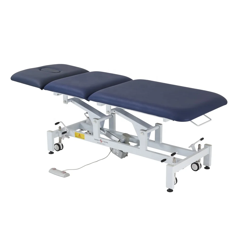 Three section Spine physiotherapy Ultrasound treatment table electric