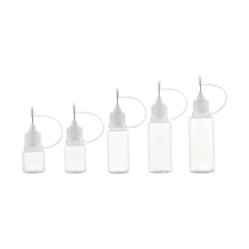 5ml 10ml 15ml 20ml 30ml 60ml 100ml Plastic Dropper Needle Bottles oil fill bottle PE Needle Tip Bottle