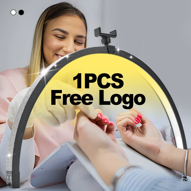 Inlightray Hot Selling Half Moon Nail Manicure Light Led Table Lamp For Salon 48w Reception Manicure Table Lamp Nail Salon