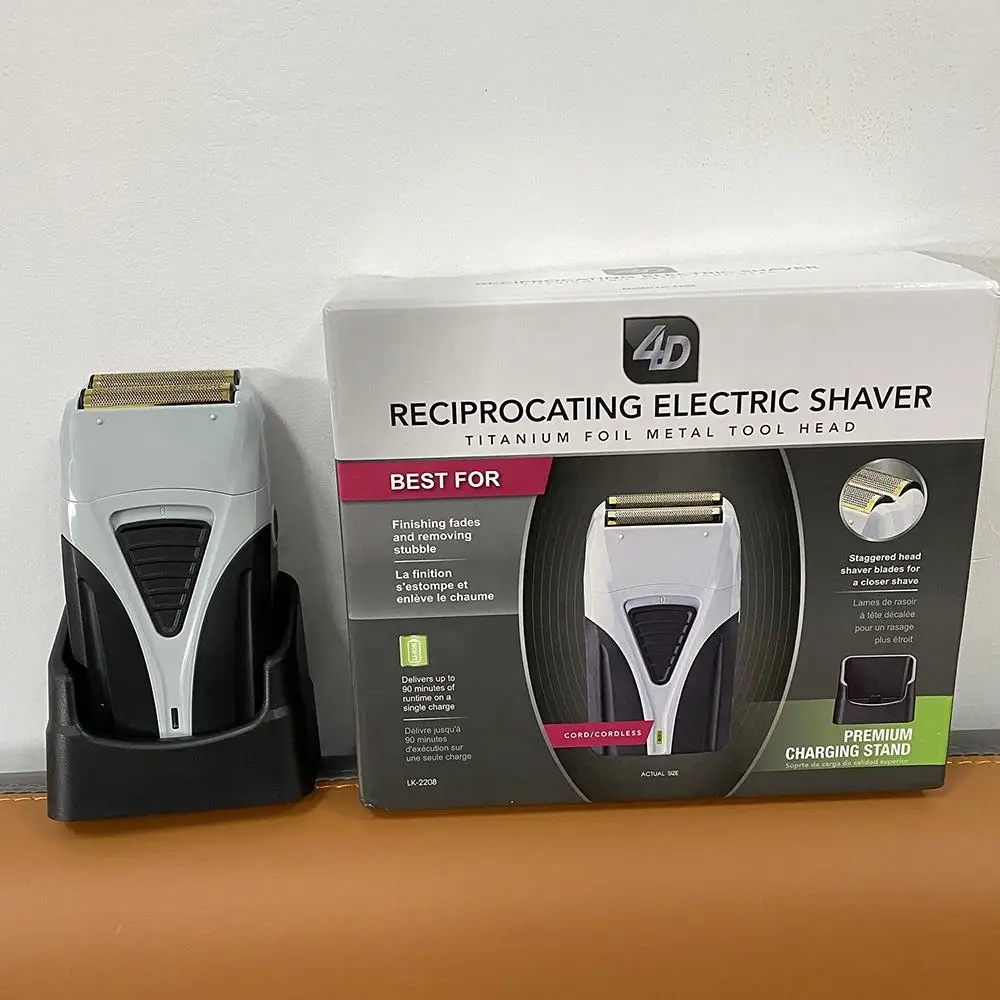 4D LK2208 Electric Rechargeable Mens Shaver Foil Shaving Machine Electric Shaver with Charging Base