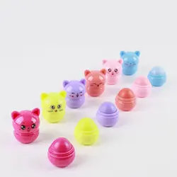 New Arrival Kids Makeup Hydrating Natural Fruit Favors Kitty Shaped Lip Repair Baby Kids Lip Balm
