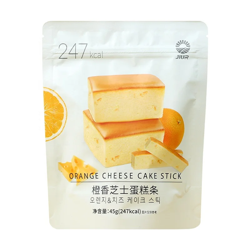 JIUR New Flavors Orange Cheese Cake Stick Chinese Snack Foods Import Biscuits Cookies for Sale