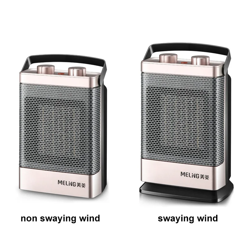 Portable Customized Handy Ceramic Space Heater Fan Electric Mini Heater 750W/1500W OEM PTC New Heater quick heat room rose gold