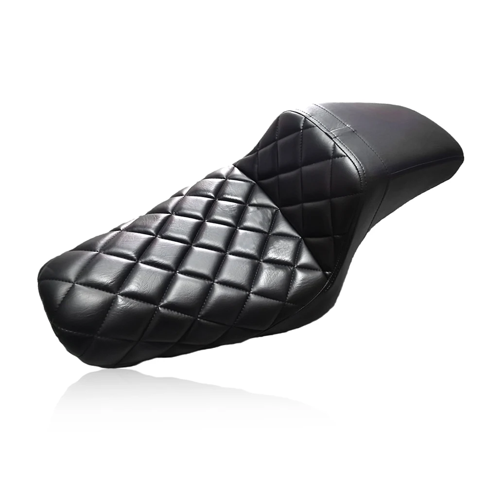 Black PU Leather Cushion Two Up Driver Front Rear Passenger Motorbike Cushion Seat For Harley Sportster 2018-2020 1200C 883N