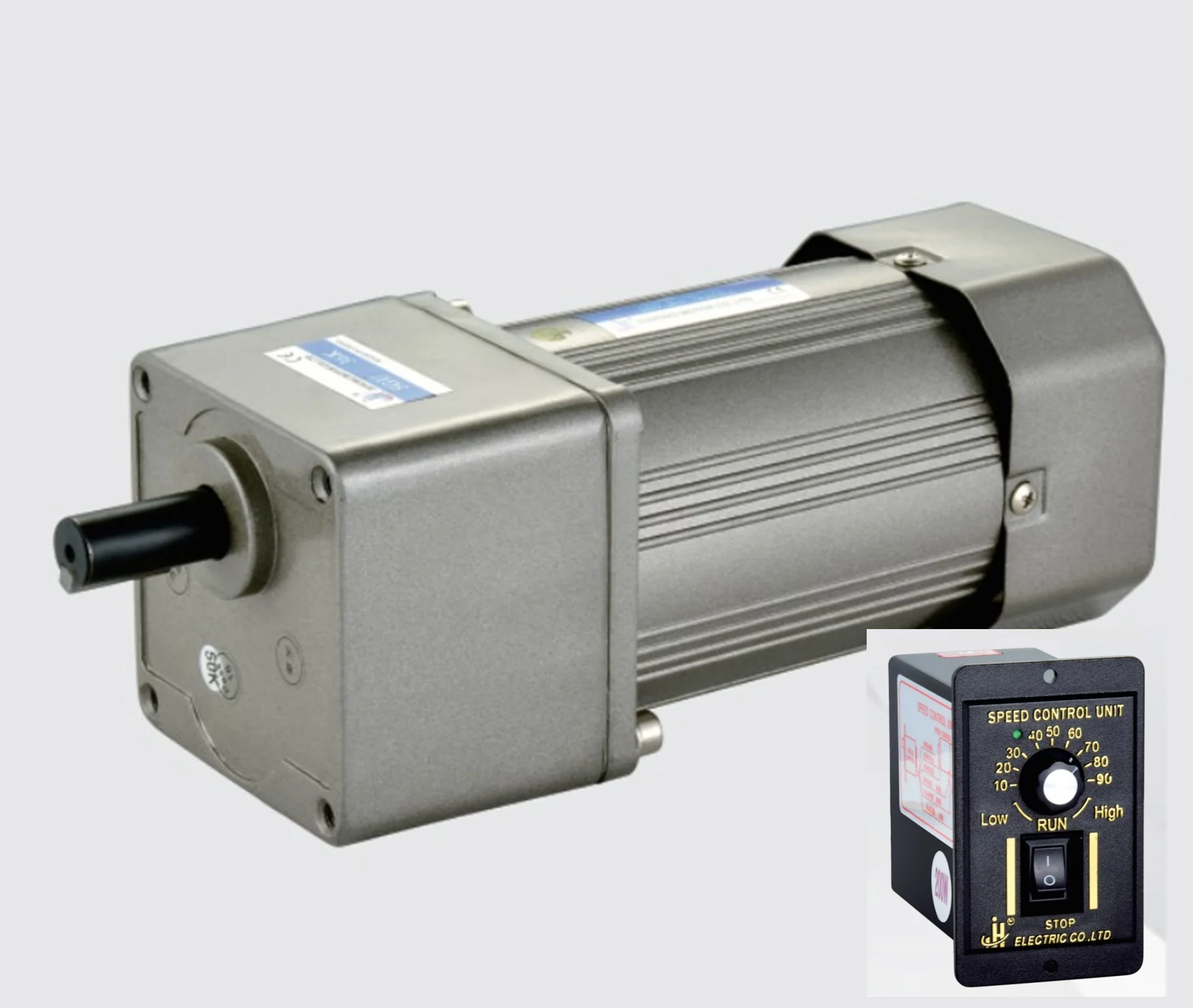ac gear motor 100% pure copper wire aluminum shell induction motor with speed controller with gear headbox