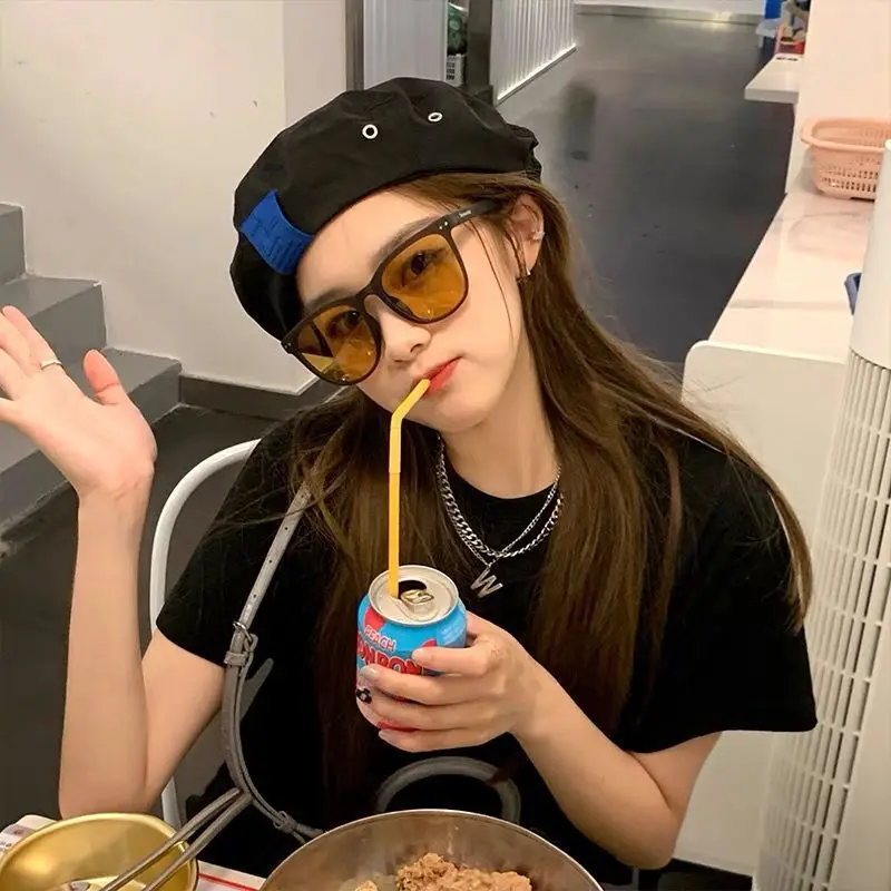 
Factory new thin patch fisherman hat casual fashion ins net red with ladies street beret 