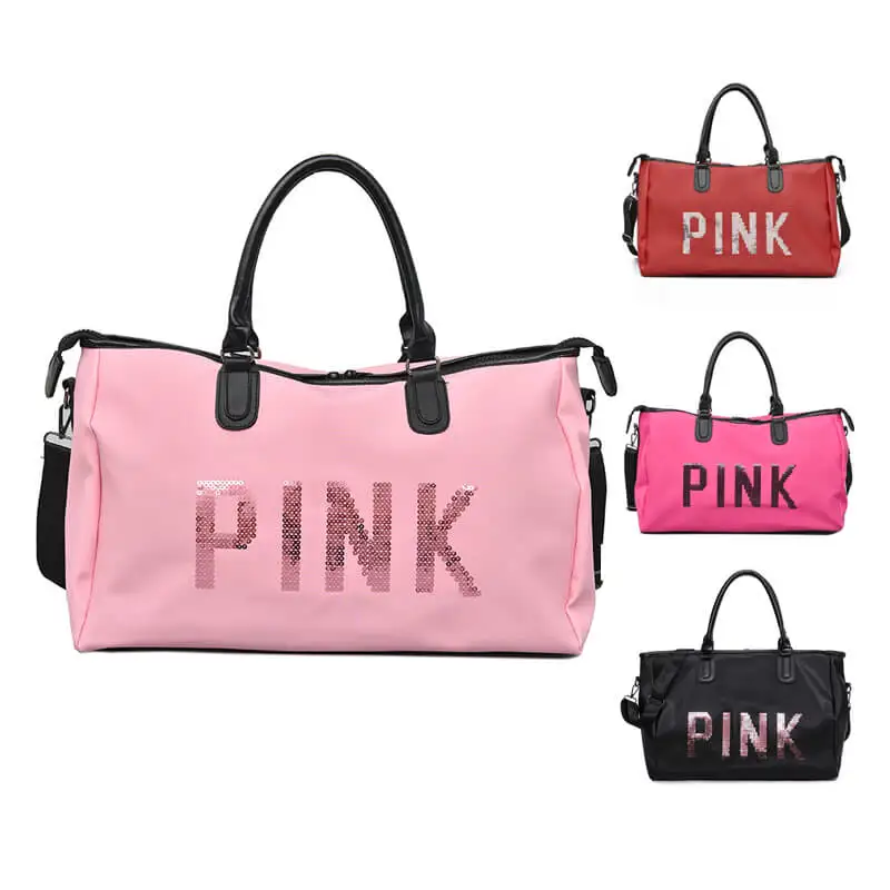 V-004 Высококачественная модная розовая дорожная сумка, женская спортивная сумка
