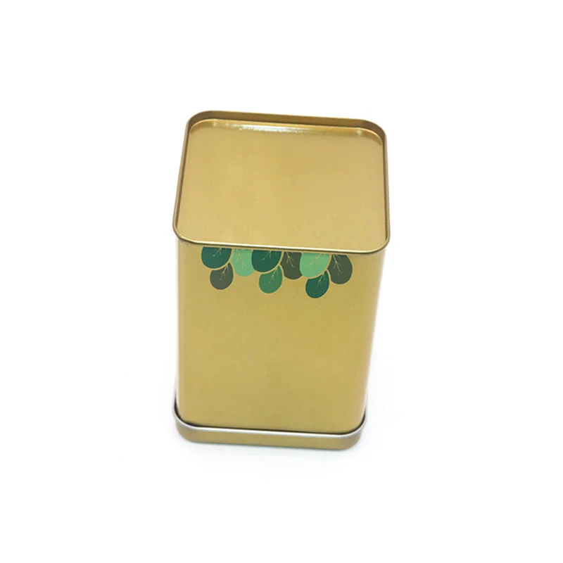 Nice Price food grade square tea tin box packaging metal tea tin storage China manufacturer