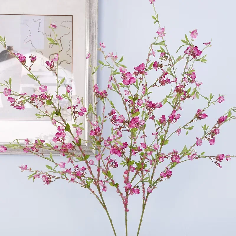 Hot Selling Artificial Snow Willow Branch With Tiny White Flowers Greenery Wedding Floral Arrangement Home Decoration