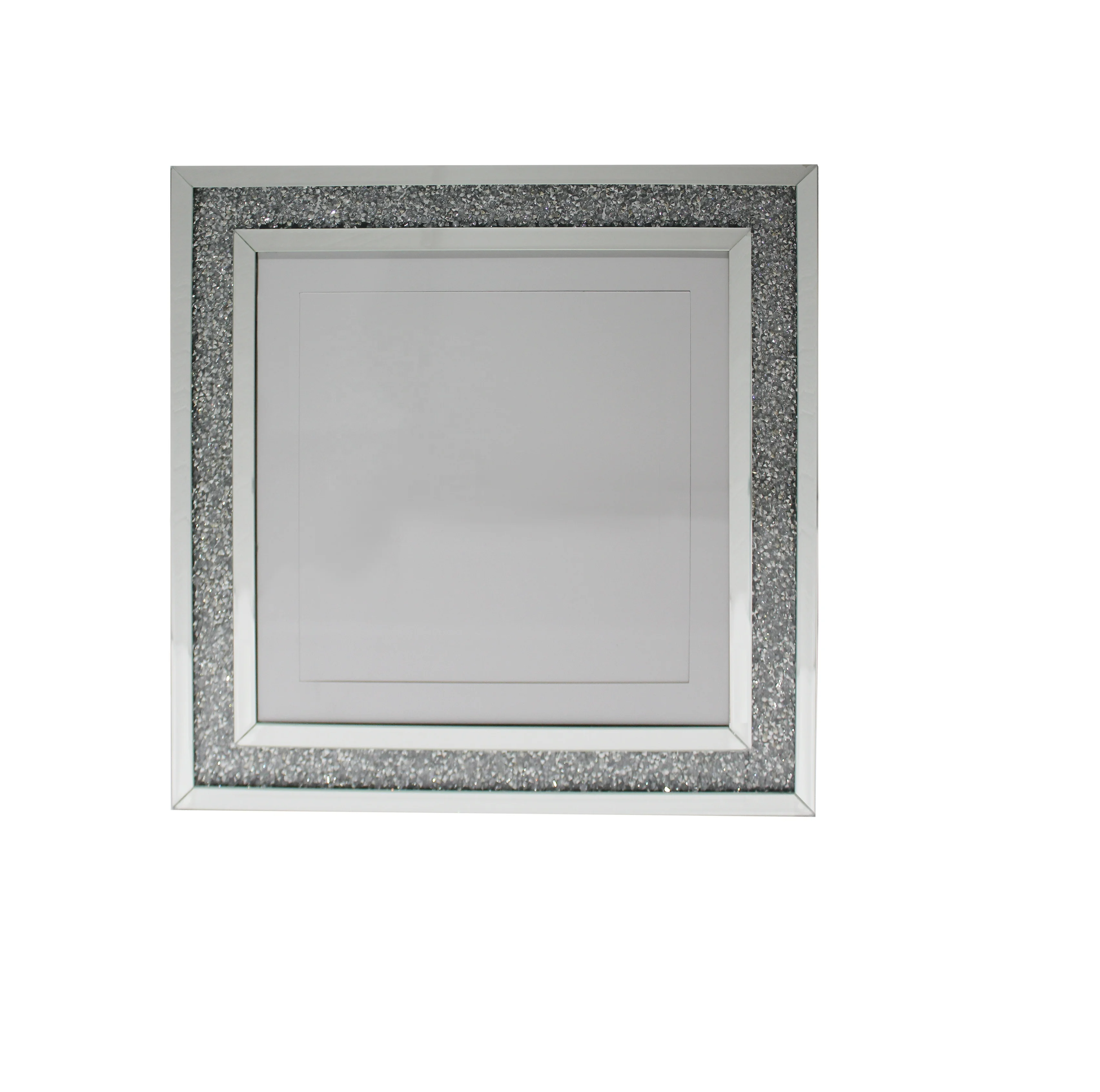 
 YG Mirror Home Decor cheap simple style design square shape crushed crystal diamond decoration photo frame  