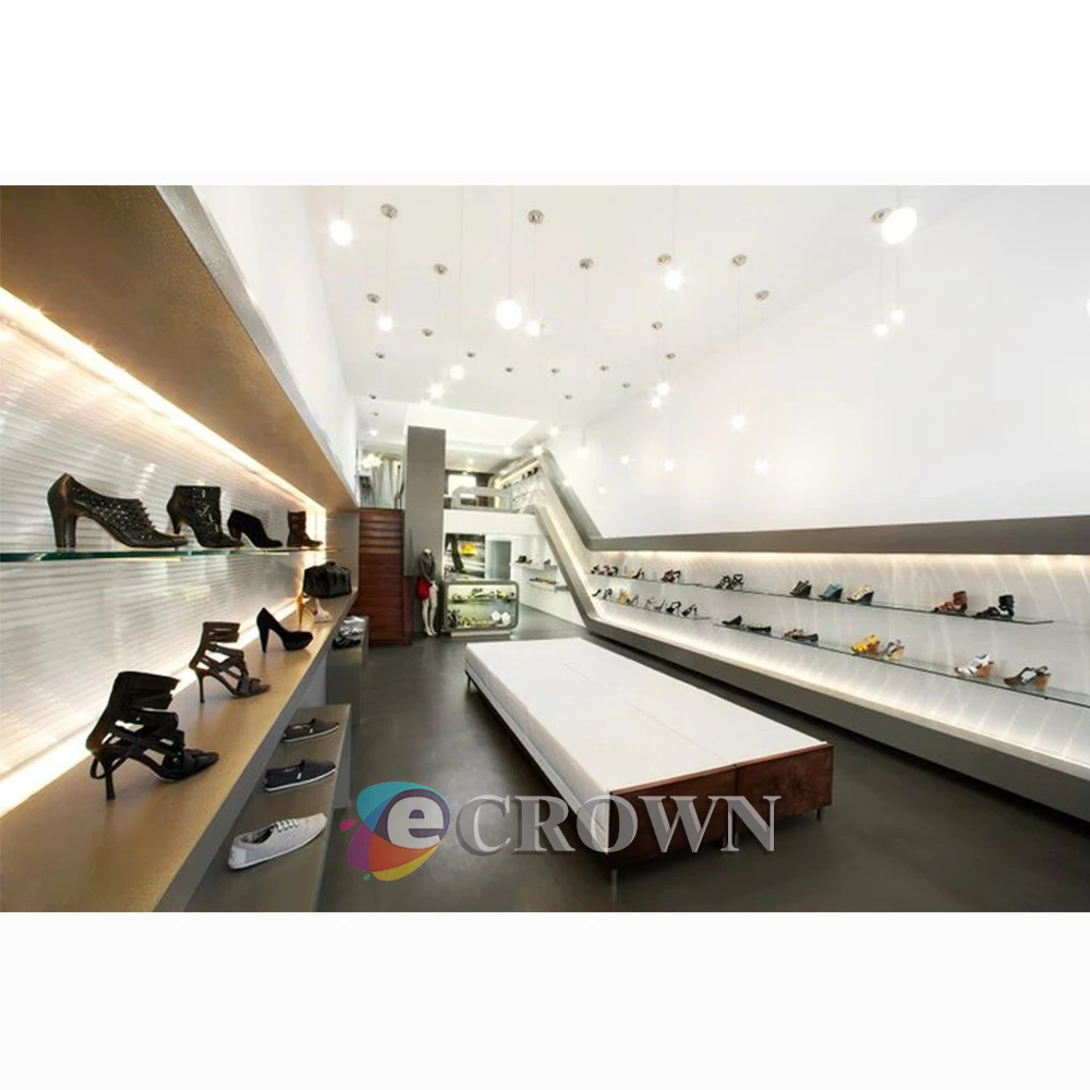 Popular store design display furniture for Footwear interior decoration ODM