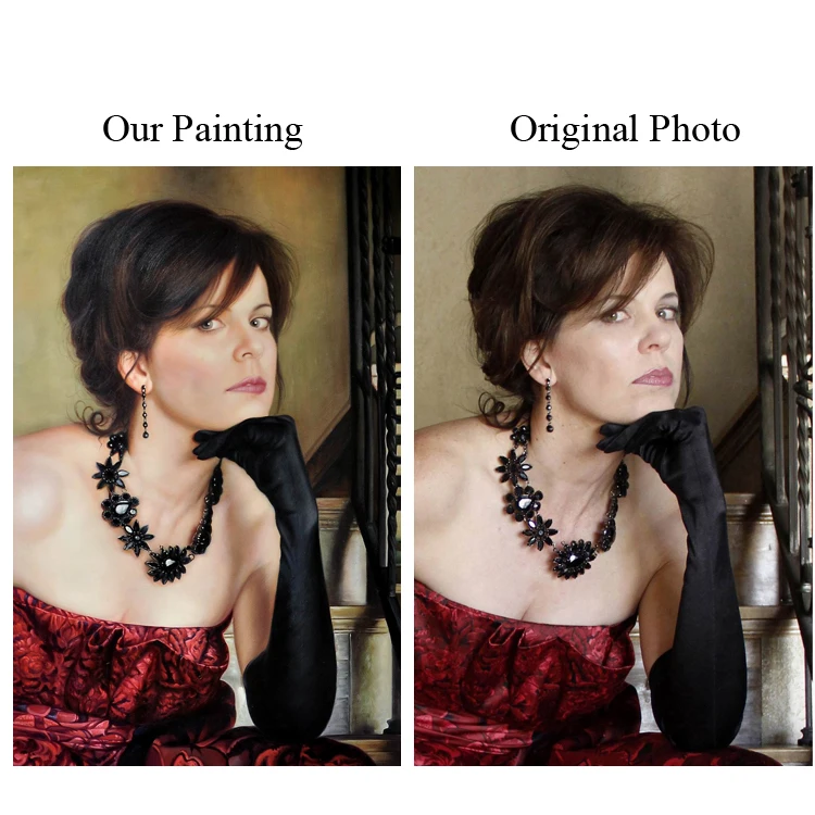  100% ручная работа современный портрет пользовательское фото картина маслом холст