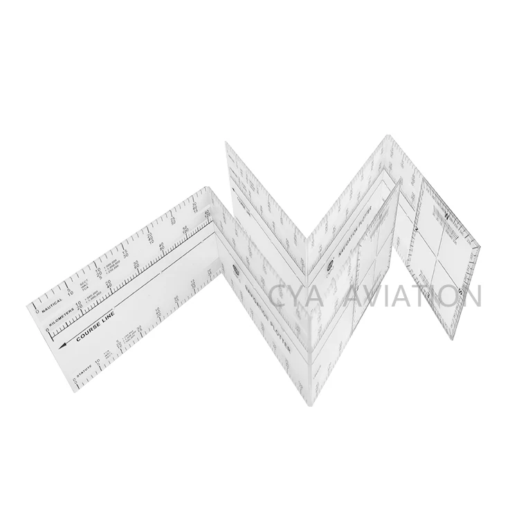Plastic Pocket size Foldable Pilots Student Ruler  Folding Navigation Plotter CNP-3