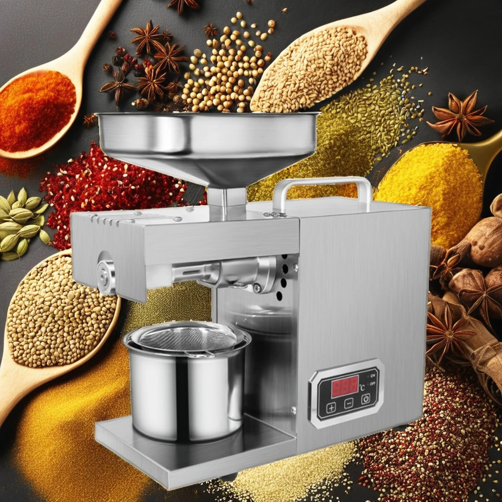 MJ 3 kg/h Mini Home use Oil Presser Small 600W Stainless Steel Peanut Sesame Sunflower Cocoa Seeds Oil Press Machine 501S