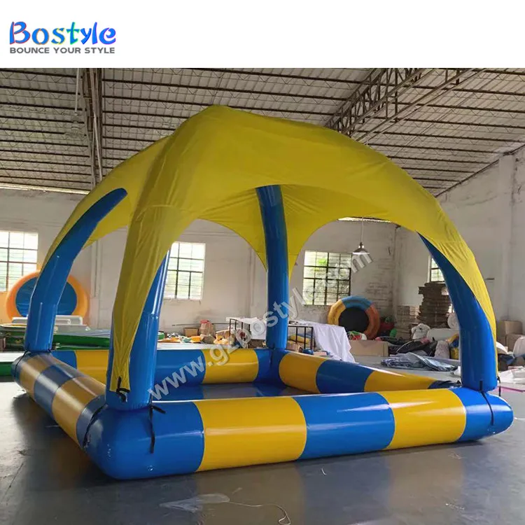 Inflatable swimming pool water pool with dome tent cover