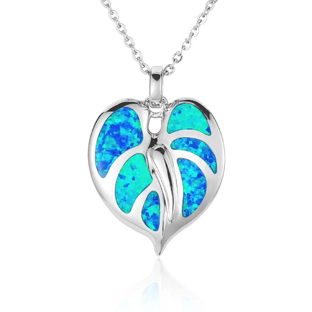 Sterling Silver Jewelry 925 Custom Designed Jewelry Opal Flower Pendant Opal Stainless Steel Opal Pendants