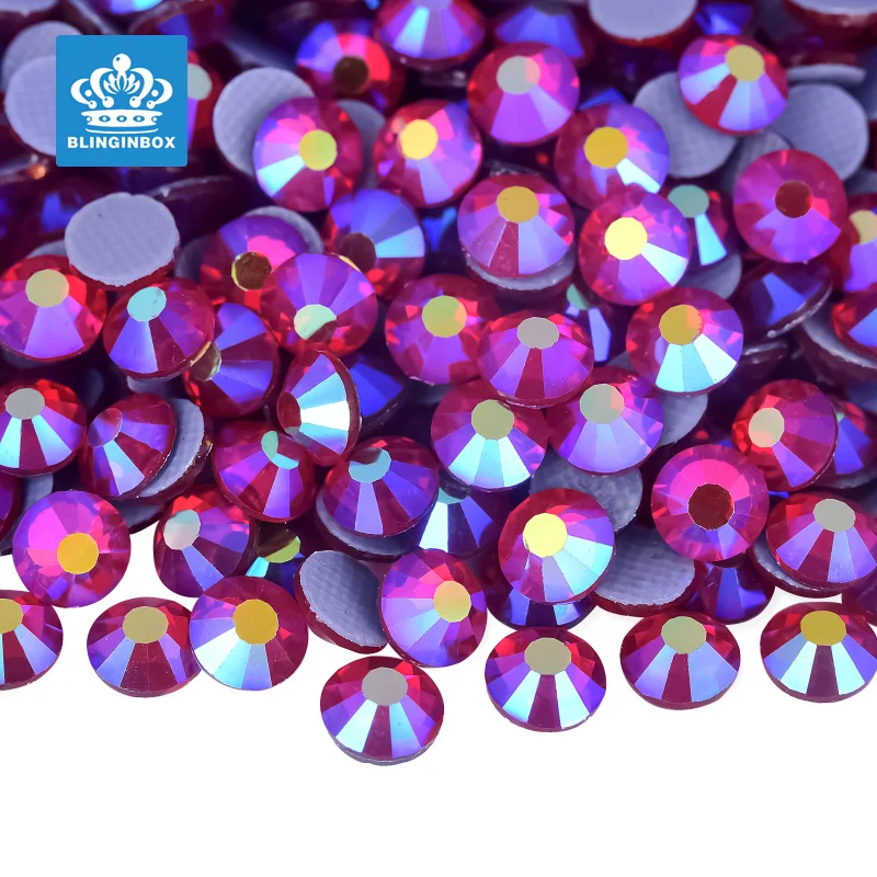 Bulk Bag 100gross Glass Glue Bottom Garments Crystal Various Hot Fix Iron On rhinestone For Dance Dress