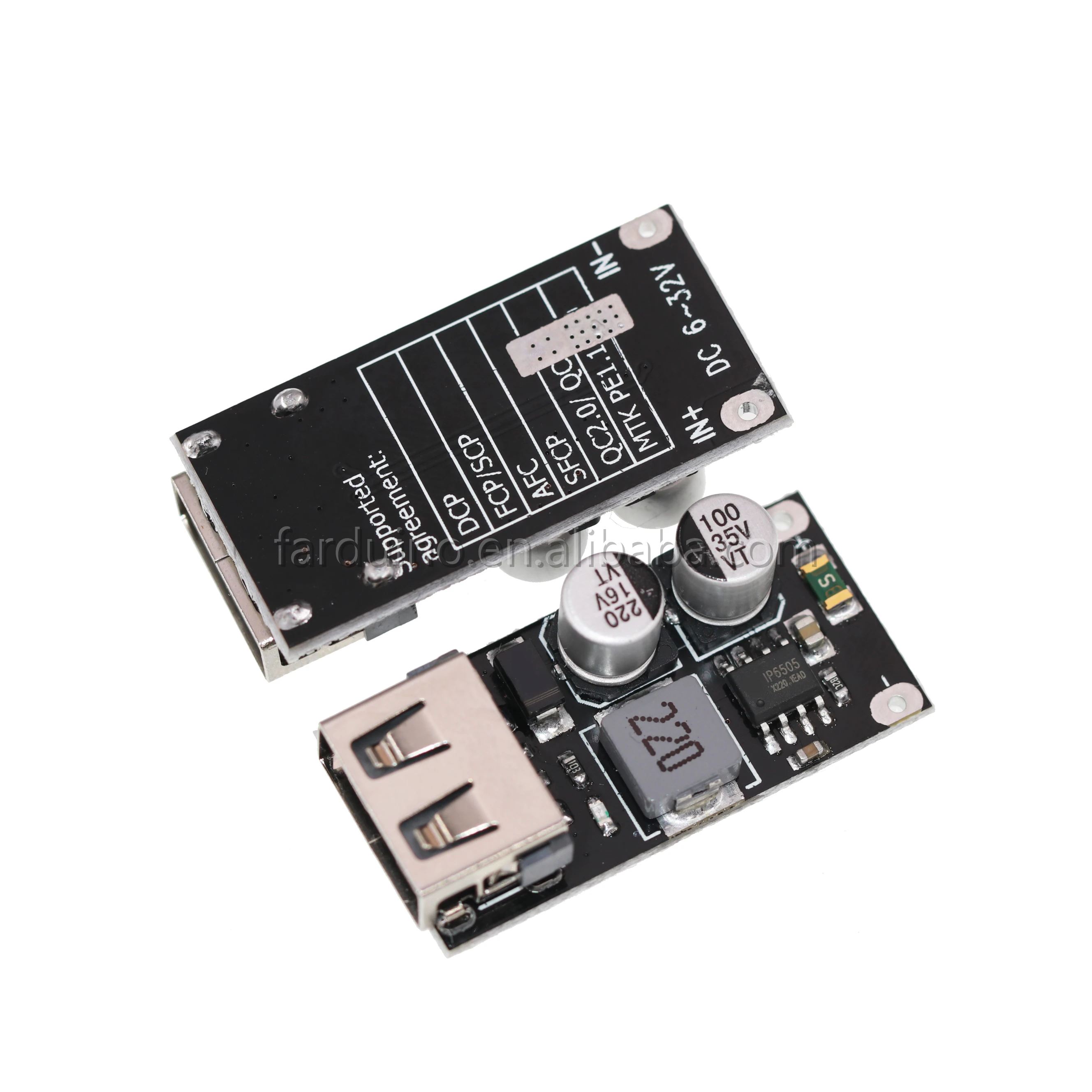 QC3.0 QC2.0 USB DC-DC понижающий преобразователь зарядки понижающий модуль 6-32V 9V 12V 24V постоянного тока до быстрое зарядное устройство монтажной платы 3V 5V 12V