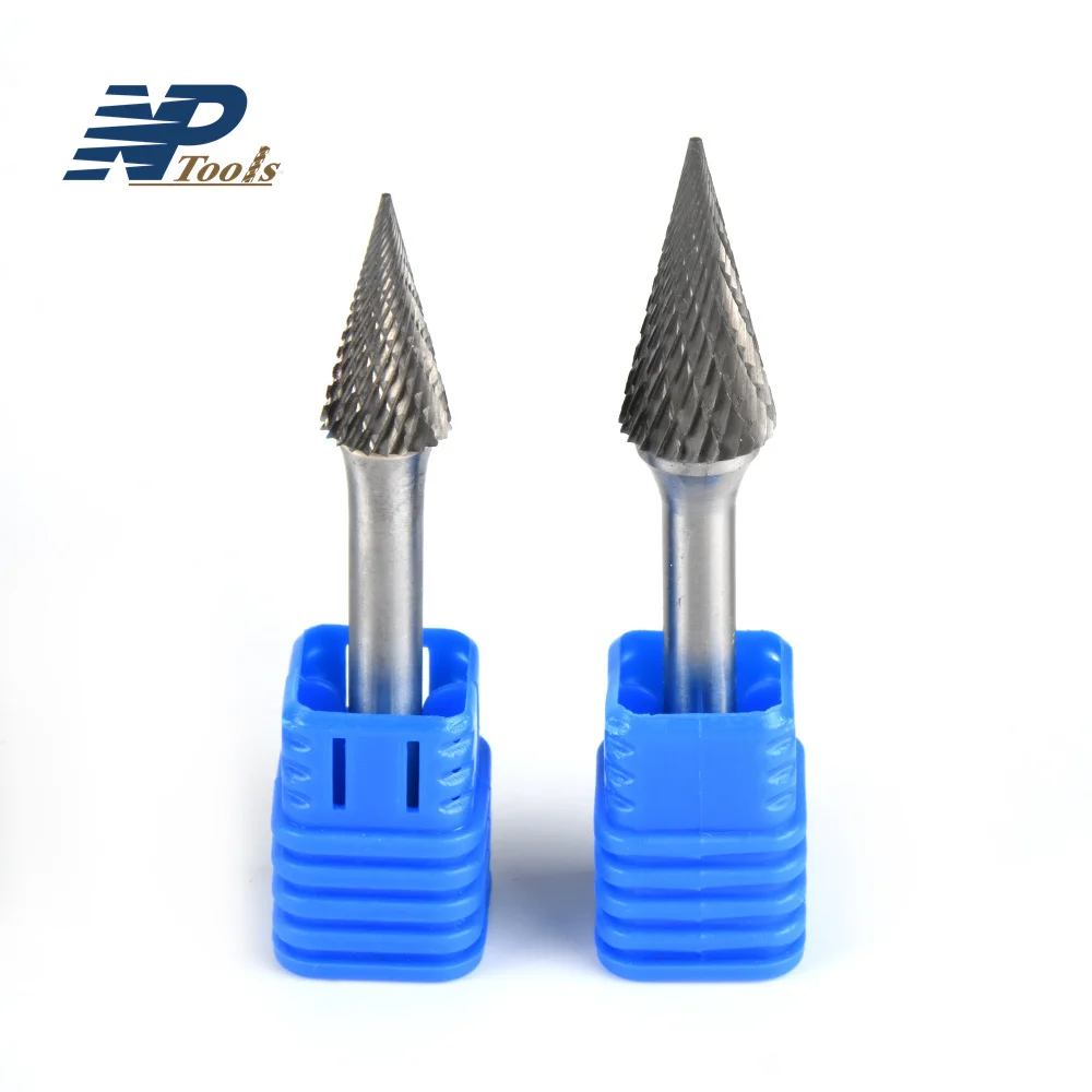 NAIPU M-Type Tungsten Carbide Rotating Rake Single Slot Grinding Head Metal Woodworking Wood Carving Tool Carbide Rotary File