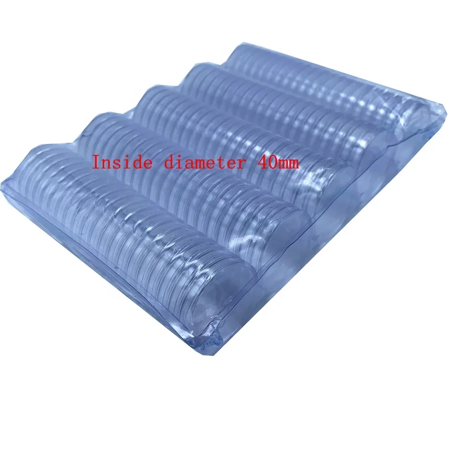 Прозрачный чехол в виде капсулы для монет 40 мм, Круглый держатель для монет, пластиковая коробка, защитная коробка для монет