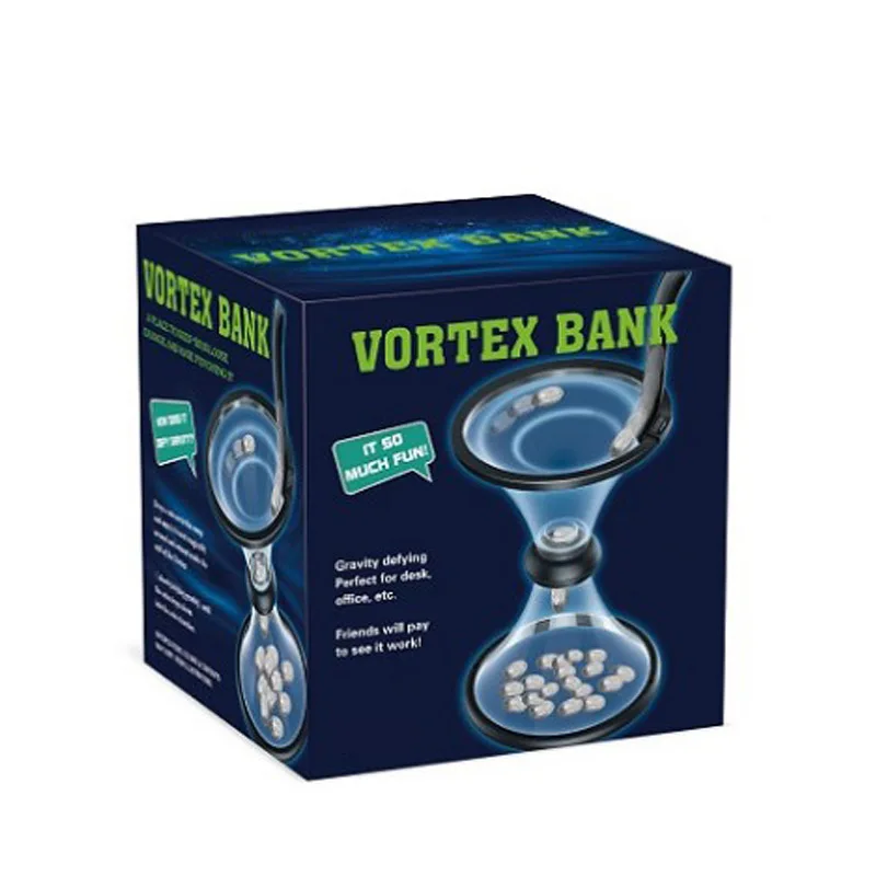 Wholesale Cheap Unique Gift Kids Money Saving Box Transparent Coin Vortex hourglass Piggy Bank