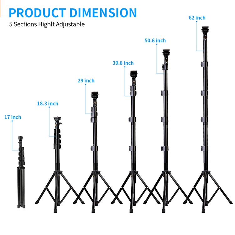 Fotopro Wholesale Customable Aluminum Stretchable Aluminum Portable Vlogger Vlog Smartphone Stick Tripod