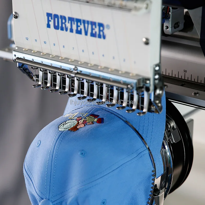 Industrial 4 heads Sewing Machine computer embroidery machine for cap hat t shirt