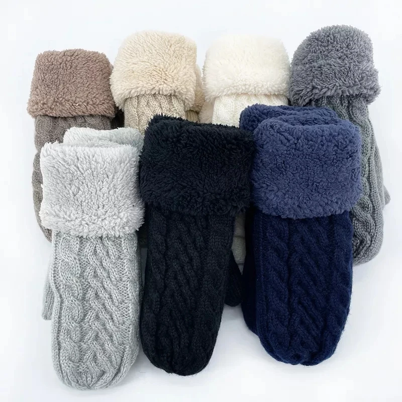 Hot Selling Women Men winter hand warming thickened knitted wool high quality warm hands cover