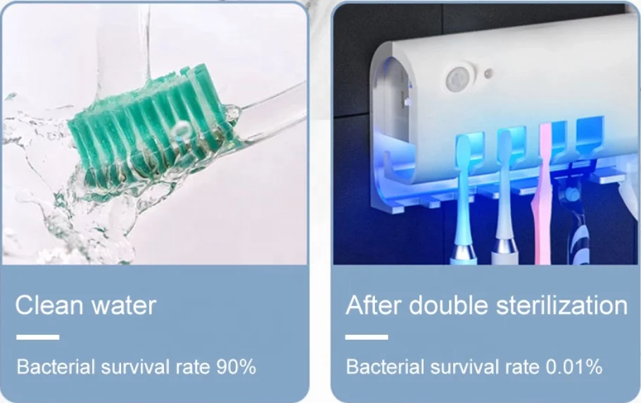 Настенный автоматический зарядный портативный УФ стерилизатор зубной щетки