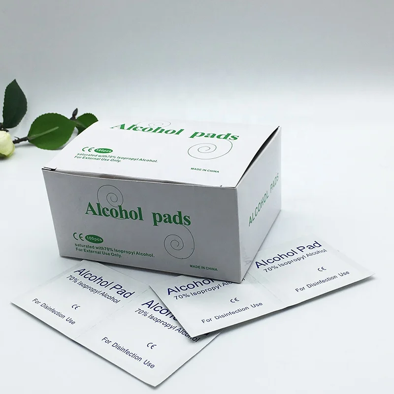 New Type Alcohol Nail Wipes Alcohol 70% Sanitifizing Wipe Individual Antibacterial Alcohol Wet Wipes