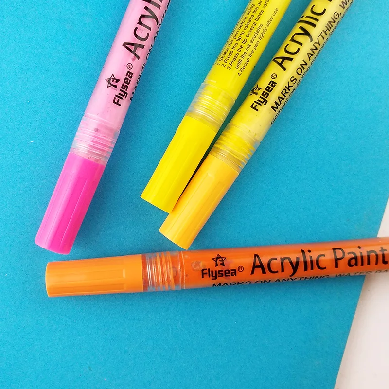 
24 Permanent Colours 0.7MM Extra Fine Japanese Tip Sun-proof acrylic paint marker xingmao 