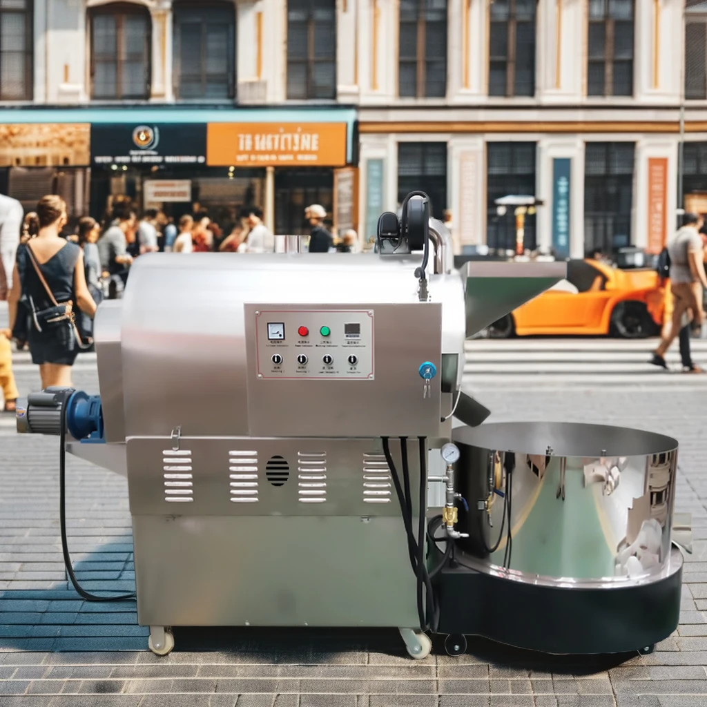 LQ-Automatic Constant roaster 90kg 200kg 450kg/hour Commercial Cocoa Bean/Peanuts/ Soybean/nuts roasting machine