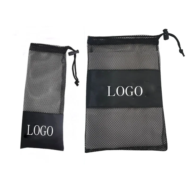 Wholesale Custom Foldable Small Net Zipper Nylon Mesh Bag For Gift Net Packing Mesh Bags Drawstring